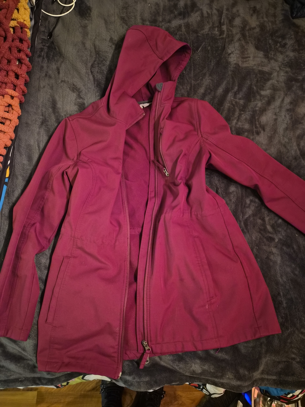 Women’s Hooded Utility Jacket - Berry Magenta